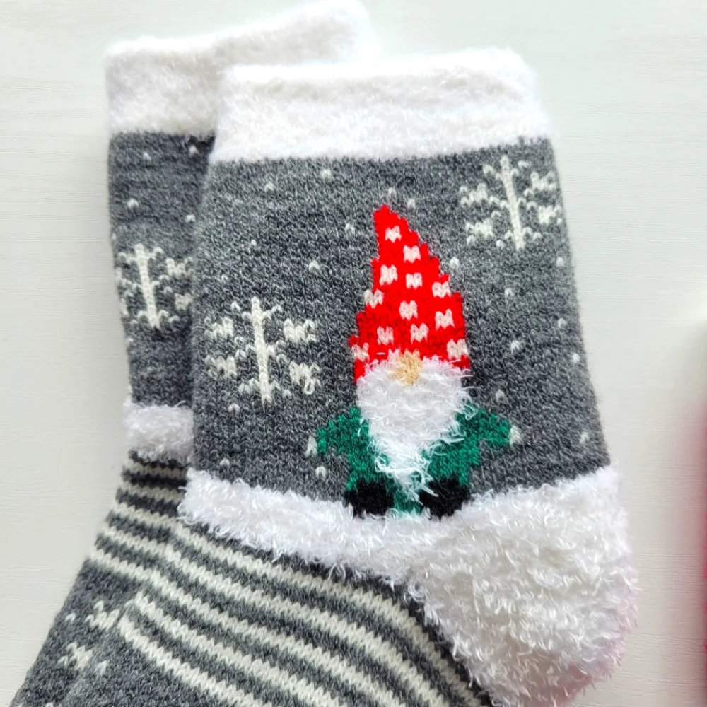 TWO PAIRS! Cozy Cabin Youth Socks Super Soft Aloe Infused - Stocking Stuffers!